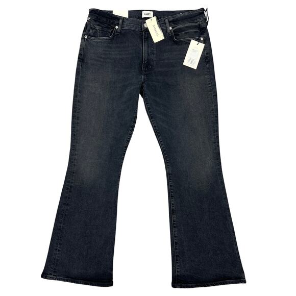 Citizens of Humanity Slim Bootcut Jeans Sz 32" Black Mid-Rise Stretch Denim NEW! - Picture 1 of 13